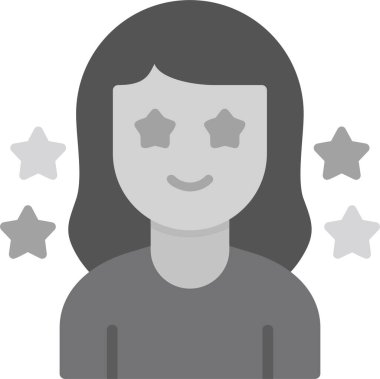 Heyecan web simgesi vektör illüstrasyonu