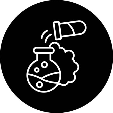 Kimyasal deney simgesinin vektör çizimi 