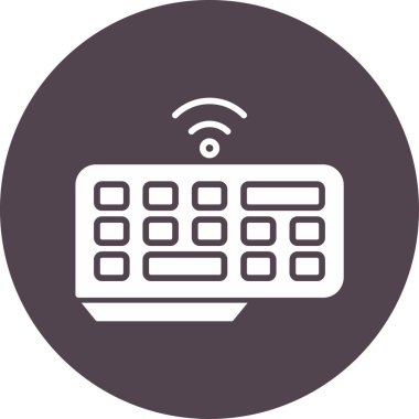 Basit klavye simgesi, vektör illüstrasyonu