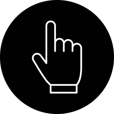 Web simgesine tıklayın, basit illüstrasyon