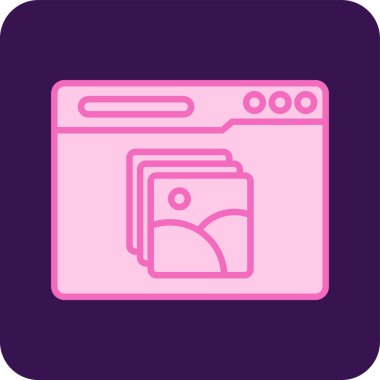 Galeri modern simgesinin vektör illüstrasyonu