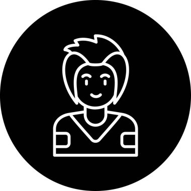 kadın web simgesi vektör illüstrasyonu