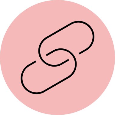 Basit bağlantı simgesi vektör illüstrasyonu