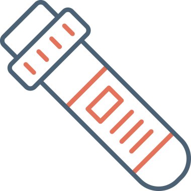 Test tübü simgesi, vektör illüstrasyonu