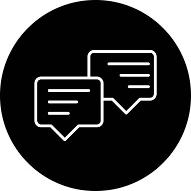 İleti ağı simgesi basit vektör illüstrasyonu