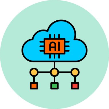 Web üzerinde kullanılacak şekilde büyük verilerin soyut düz simgesi.