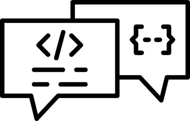 Çevrimiçi arayüzler için bir ileti simgesi gösteren vektör illüstrasyonu.