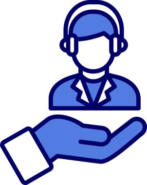 Müşteri hizmet vektör satırı simgesi