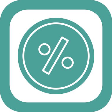 İndirim simgesinin vektör illüstrasyonu, yüzde