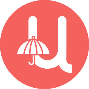 Küçük harf u 'nun vektör çizimi                                     