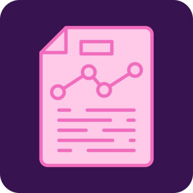 belge mali Rapor vektör simgesi  