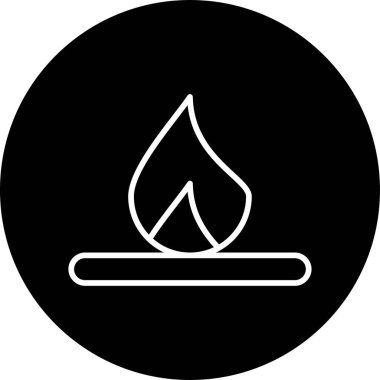 Yanıyorum. Web simgesi basit illüstrasyon 