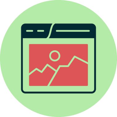 Galeri modern simgesinin vektör illüstrasyonu