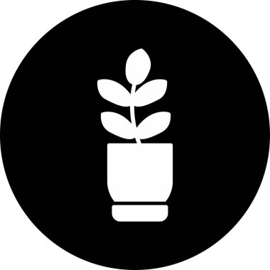 Ficus ot ikonu vektör illüstrasyonu