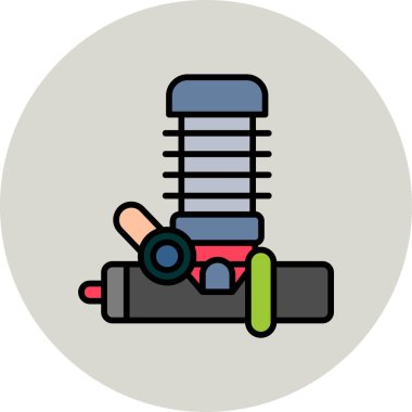 Modern Motor simgesinin vektör çizimi       