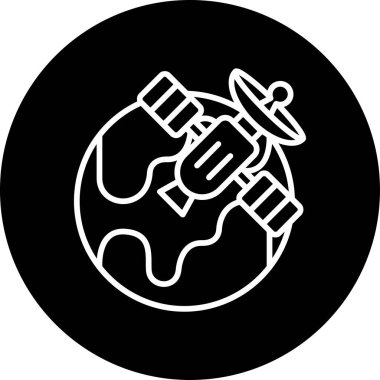 Uydu anten simge vektör çizim 