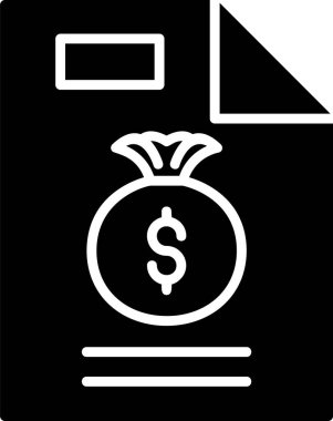 Borç. Web simgesi basit illüstrasyon