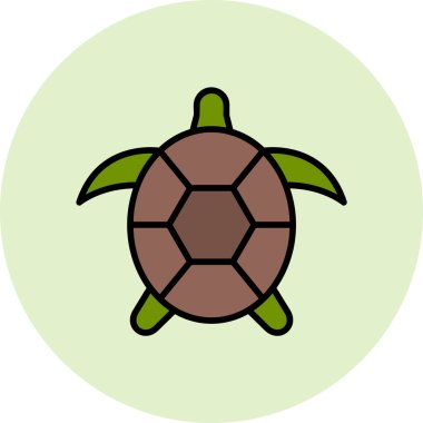 Kaplumbağa. Web simgesi basit illüstrasyon