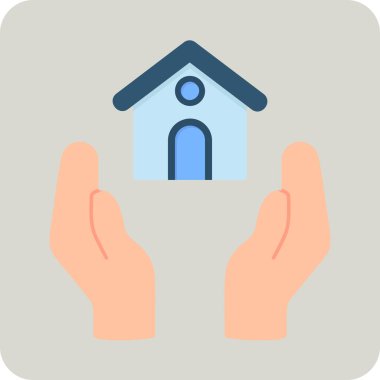 Gayrimenkul. Web simgesi basit illüstrasyon