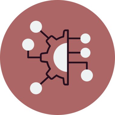 Teknoloji. Web simgesi basit illüstrasyon