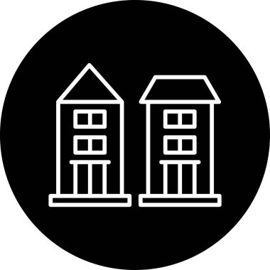 Binalar. Web simgesi basit illüstrasyon