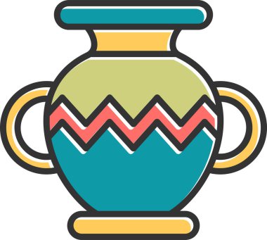 Vazo. Web simgesi basit illüstrasyon