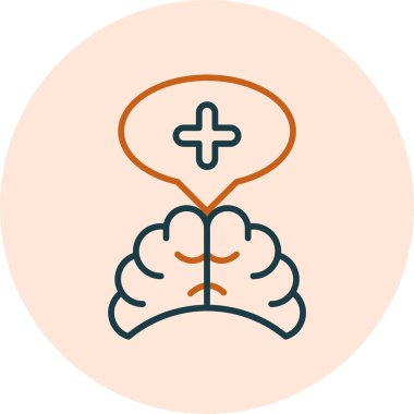 Basit Düşünme simgesinin vektör illüstrasyonu 