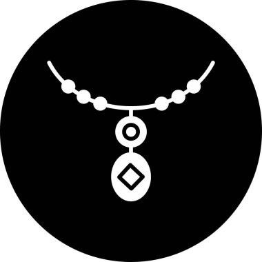 Kolye ikonu vektör illüstrasyon tasarımı