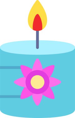 Kokulu Mum. Web simgesi basit tasarım