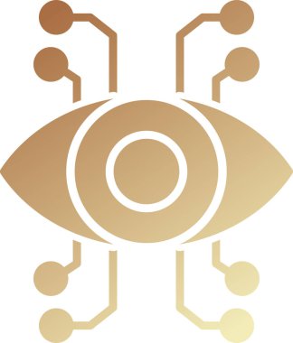 Biyonik Göz. Web simgesi basit illüstrasyon 