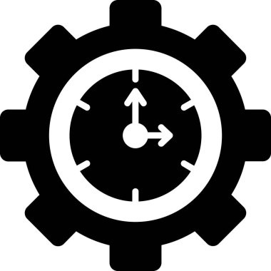 Zaman yönetimi simgesi vektör illüstrasyonu