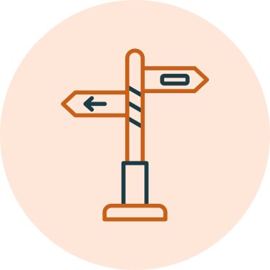 ok yönü yol ikon vektör çizimi