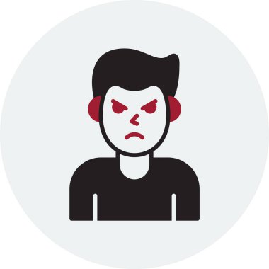 kızgın ifade vektör illüstrasyon tasarımı 