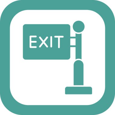 Çıkış işareti. Web simgesi basit illüstrasyon 