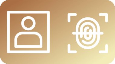 Biyometrik ağ simgesi vektör çizimi