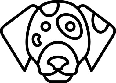 Dalmaçyalı köpek ikonu. vektör illüstrasyonu