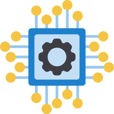 Çip simgesi vektör illüstrasyon tasarımı