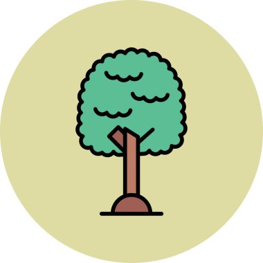 Ağaç. Web simgesi basit illüstrasyon 