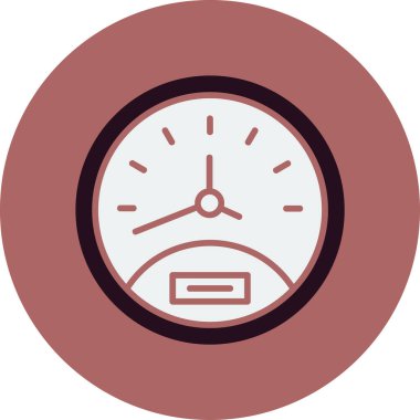 Speedometer web simgesi, vektör illüstrasyonu
