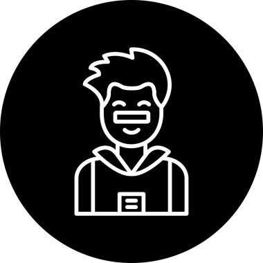 erkek avatar simge vektör çizim 