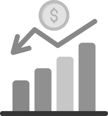 Değerlendirme işi grafiği düz vektör simgesi 