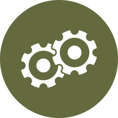 Düz dişli simge vektör çizim