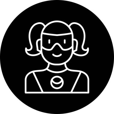 Süper kahraman ağ simgesi, vektör illüstrasyonu