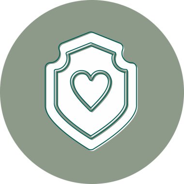 Kalp. Web simgesi basit illüstrasyon 