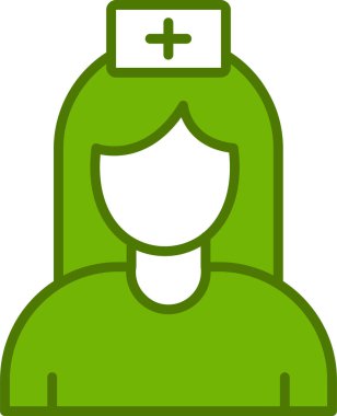 Hemşire hanım. Web simgesi basit illüstrasyon
