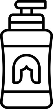 Şampuan simgesinin temel doğrusal resmi