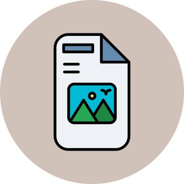 Resim Dosyası simgesi, vektör illüstrasyonu