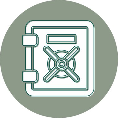 Güvenli Kutu. Web simgesi basit illüstrasyon