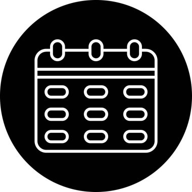 Takvim simgesi, vektör illüstrasyonu basit tasarım