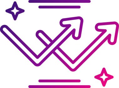 Basit ok simgesi vektör illüstrasyonu